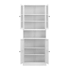 Armadio dispensa da cucina autoportante da 61", mobile contenitore regolabile con 4 ripiani, credenza in metallo resistente per sala da pranzo/soggiorno