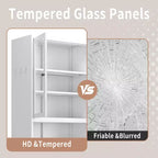 Armadio dispensa da cucina autoportante da 61", mobile contenitore regolabile con 4 ripiani, credenza in metallo resistente per sala da pranzo/soggiorno