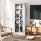 Armadio dispensa da cucina autoportante da 61", mobile contenitore regolabile con 4 ripiani, credenza in metallo resistente per sala da pranzo/soggiorno