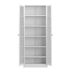 Armadio dispensa da cucina autoportante da 61", mobile contenitore regolabile con 4 ripiani, credenza in metallo resistente per sala da pranzo/soggiorno