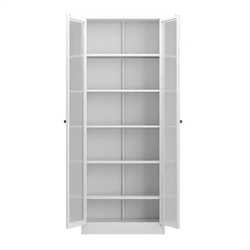 Armadio dispensa da cucina autoportante da 61", mobile contenitore regolabile con 4 ripiani, credenza in metallo resistente per sala da pranzo/soggiorno