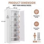Armadio dispensa da cucina autoportante da 61", mobile contenitore regolabile con 4 ripiani, credenza in metallo resistente per sala da pranzo/soggiorno