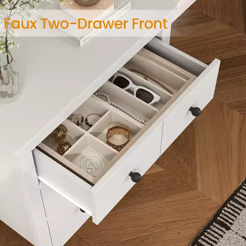 Comò moderno in legno a 3 cassetti per camera da letto