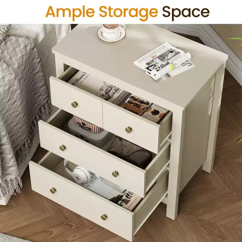 Comò moderno in legno a 3 cassetti per camera da letto
