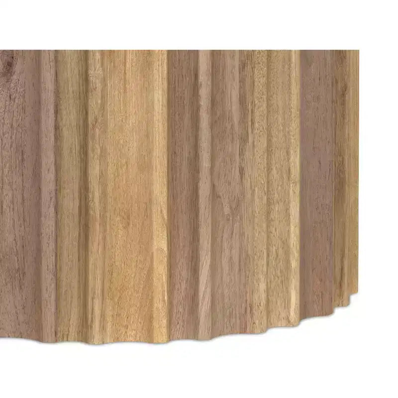 Tavolino finale contemporaneo boho Doncaster in legno massello di mango, larghezza 40 cm, già assemblato