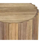 Tavolino finale contemporaneo boho Doncaster in legno massello di mango, larghezza 40 cm, già assemblato