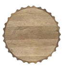 Tavolino finale contemporaneo boho Doncaster in legno massello di mango, larghezza 40 cm, già assemblato