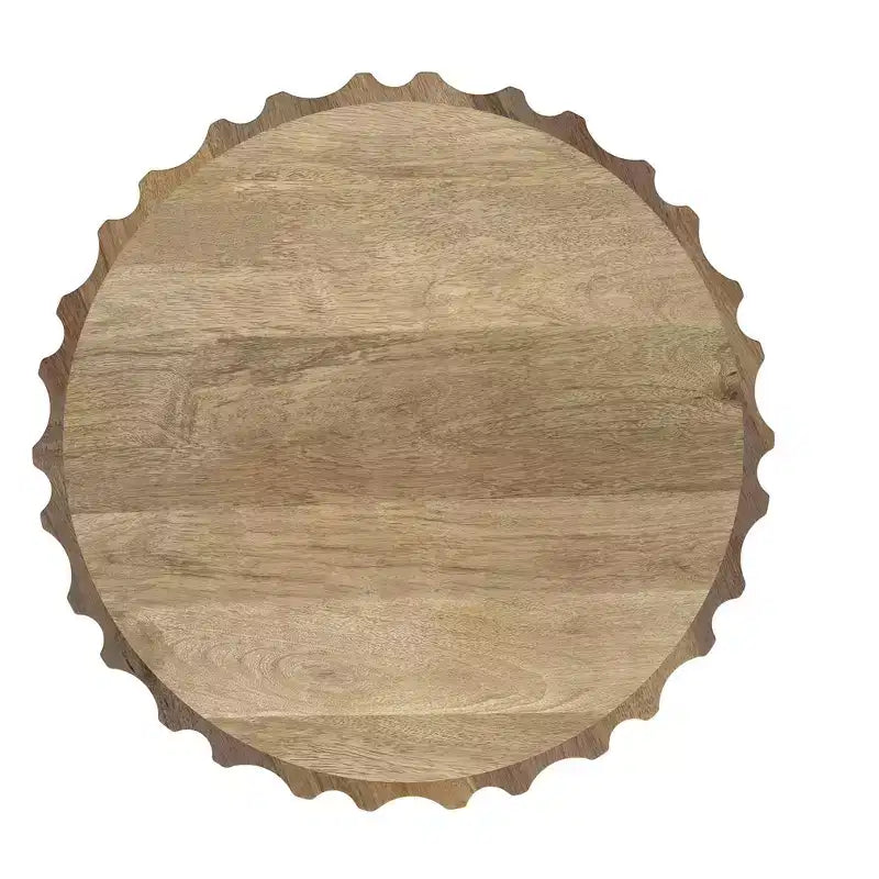 Tavolino finale contemporaneo boho Doncaster in legno massello di mango, larghezza 40 cm, già assemblato