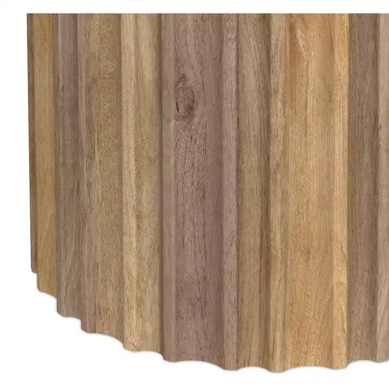 Tavolino finale contemporaneo boho Doncaster in legno massello di mango, larghezza 40 cm, già assemblato