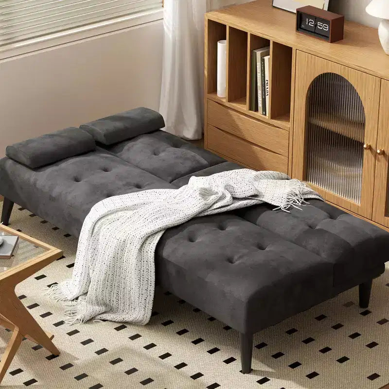 Divano letto futon convertibile Celebalcony, divano reclinabile piccolo, divano letto regolabile 64 per soggiorno, bracciolo rimovibile