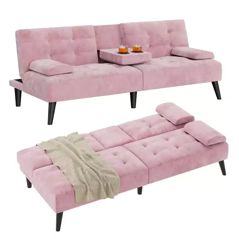 Divano letto futon convertibile Celebalcony, divano reclinabile piccolo, divano letto regolabile 64 per soggiorno, bracciolo rimovibile
