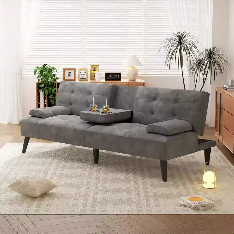 Divano letto futon convertibile Celebalcony, divano reclinabile piccolo, divano letto regolabile 64 per soggiorno, bracciolo rimovibile