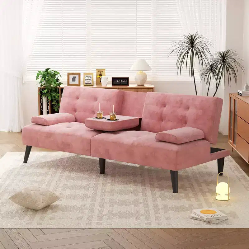Divano letto futon convertibile Celebalcony, divano reclinabile piccolo, divano letto regolabile 64 per soggiorno, bracciolo rimovibile