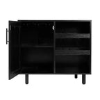 Mobile bar e credenza con mobiletto contenitore, supporti per calici sospesi e portabottiglie