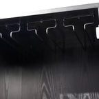 Mobile bar e credenza con mobiletto contenitore, supporti per calici sospesi e portabottiglie