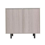 Mobile bar e credenza con mobiletto contenitore, supporti per calici sospesi e portabottiglie