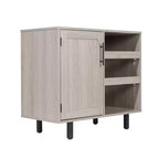 Mobile bar e credenza con mobiletto contenitore, supporti per calici sospesi e portabottiglie