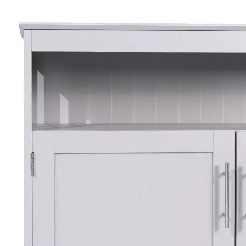 Buffet e Madia da 40 Pollici con Ripiano Aperto e Mobile Contenitore a Doppia Anta